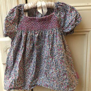 Jojo Maman Bebe Smocked Floral Top, size 5-6